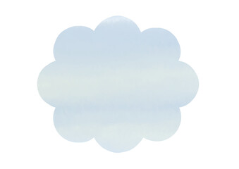 水彩風　シンプル　ふきだし　雲形　装飾　