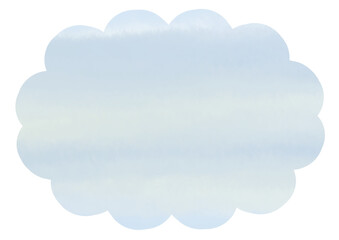 水彩風　シンプル　ふきだし　雲形　装飾　