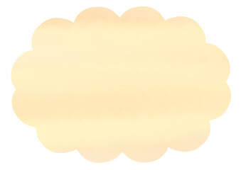 水彩風　シンプル　ふきだし　雲形　装飾　