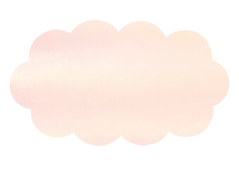 水彩風　シンプル　ふきだし　雲形　装飾　