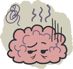 Brain Overload Stressed Mind Illustration