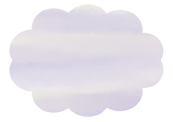 水彩風　シンプル　ふきだし　雲形　装飾　