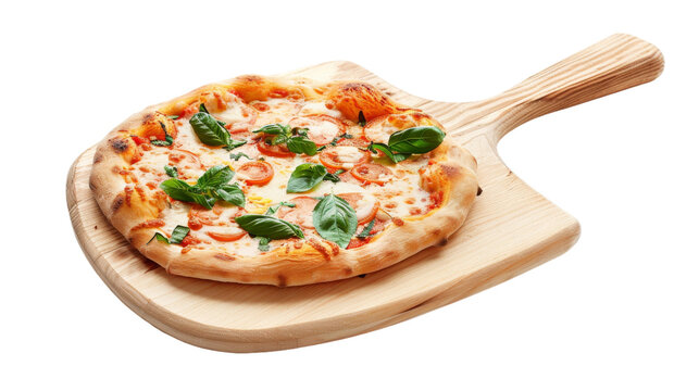 A Delicious Pizza Resting on a Rustic Wooden Cutting Board