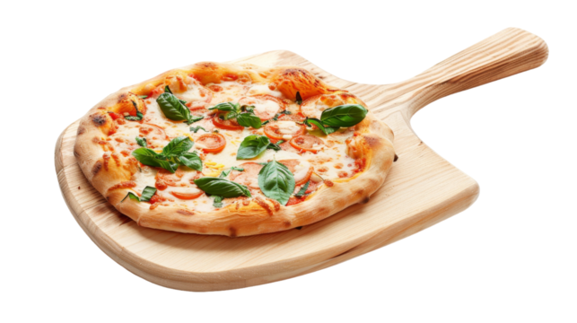 A Delicious Pizza Resting on a Rustic Wooden Cutting Board