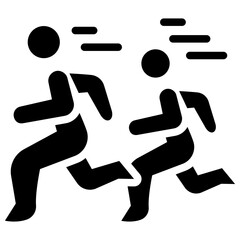 jogging solid icon