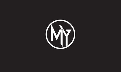 MY, YM , Y , M , Abstract Letters Logo Monogram