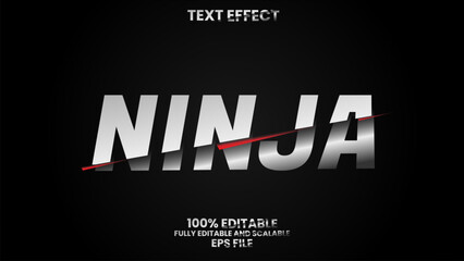 Ninja editable text effect