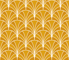 Classic art deco vector seamless pattern. Abstract vintage background. Geometric damask texture.