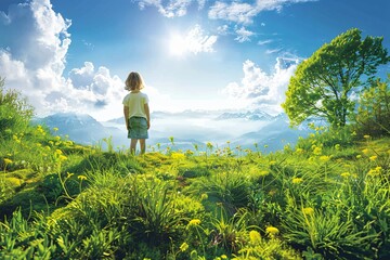 Beautiful outdoor camping scenery