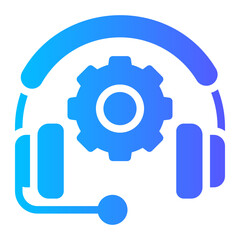 call center gradient icon