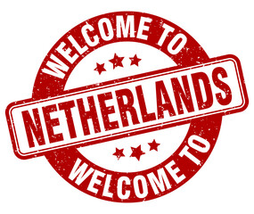 Welcome to Netherlands stamp. Netherlands round sign