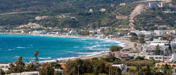 Landscape view of Kampos town Kos Island South Aegean Region (Südliche Ägäis) Greece