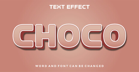 Chocolate editable text effect