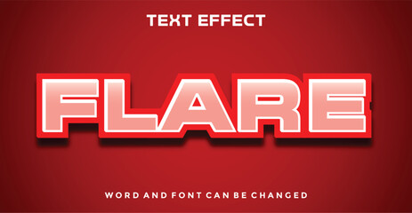 Flare editable text effect