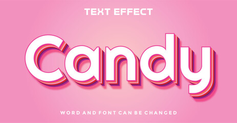 Candy editable text effect