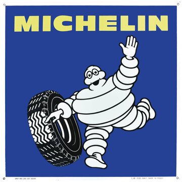 michelin tires company original old historic enamel sign tire man