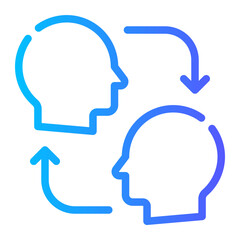 knowledge transfer gradient icon