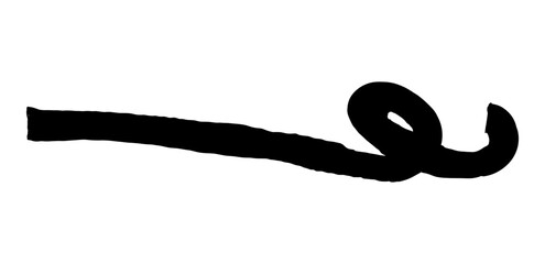 Dry brush mark, pencil squiggle and scribble. Hand drawn vector crayon various line, spiral and doodle. Black rough highlighter, chalk stroke, pencil divider. Curly line. Scratchy