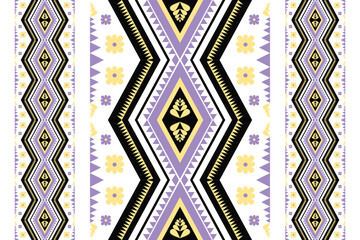 Violet and yellow fabric seamless pattern 