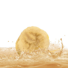 banane qui surf dans les vagues de son jus