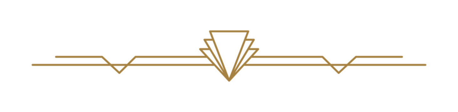 Luxury Vector art deco line divider. Text border horizontal line shape icon for holiday decorative business element, greeting card, invitation. design illustration