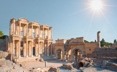 Naklejka premium Celsus Library in Ephesus - Aydin,Turkey 