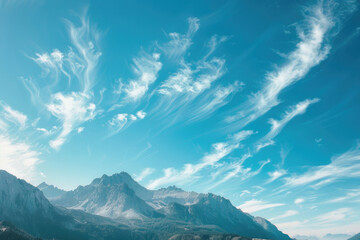 Peaks against a clear summer sky