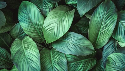 background green leaves plant of leaf green jungle nature abstract dark background and wallpaper...