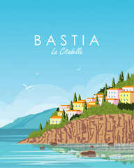 Bastia la Citadelle travel poster