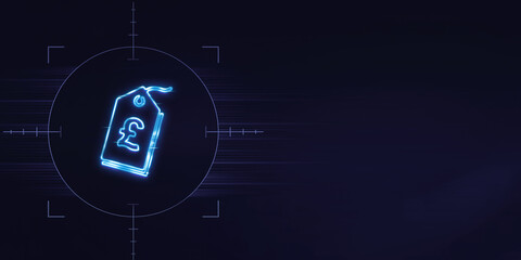 Gibraltar country currency tag symbol neon sign