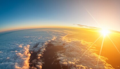 sunrise over planet earth