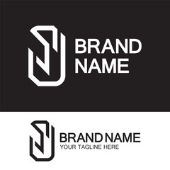 Creative letter SJ or JS monogram  simple logo design.