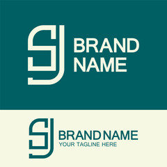 Creative letter SJ or JS monogram  simple logo design.