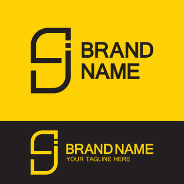 Creative letter SJ or JS monogram  simple logo design.