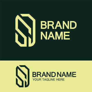 Creative letter SJ or JS monogram  simple logo design.