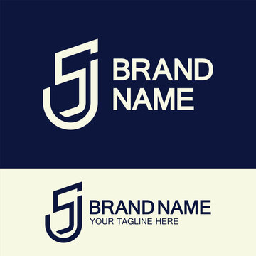 Creative letter SJ or JS monogram  simple logo design.