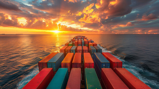 As the sun sets in a blaze of orange and gold, the cargo freight operation continues unabated, a testament to the vital role it plays in global trade and commerce. 