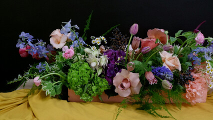 Flowers with Black Background