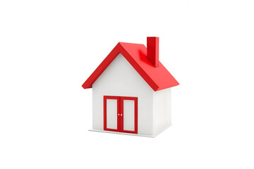 3d house icon on isolated on a white background