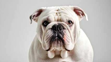 Fototapeta premium English bulldog portrait isolated on a white background
