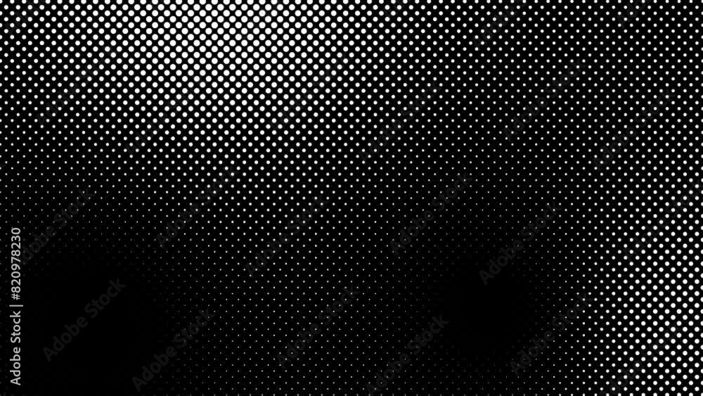 Poster animated abstract technology dark background random dots and grid 4k