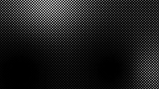 Animated abstract technology dark background random dots and grid 4K