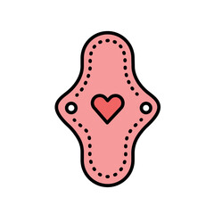 Menstrual eco pad line black icon. Sign for web page, mobile app, button, logo. Vector isolated button.