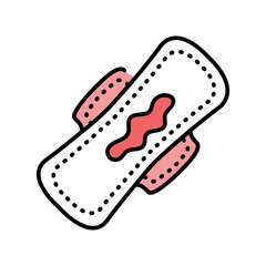 Menstrual pad line black icon. Sign for web page, mobile app, button, logo. Vector isolated button.