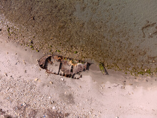 World War I Boat Wrecks on Beach