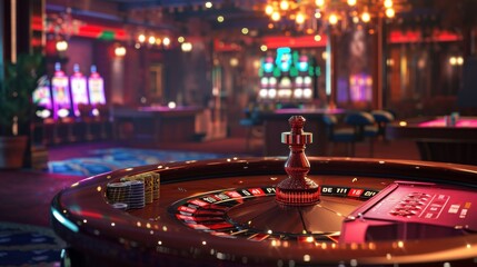 high contrast image of casino roulette in motion