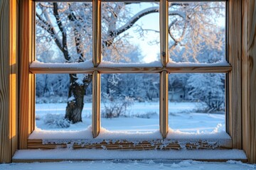 a window from inside the house with a view of the weather professional photography