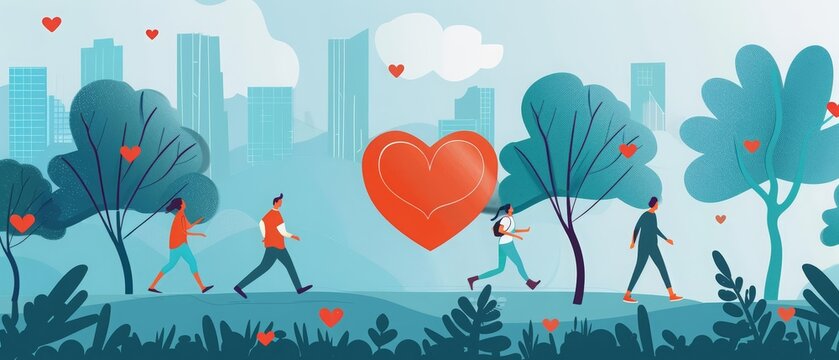 Public health campaigns advocate for regular physical activity as a cornerstone of heart health