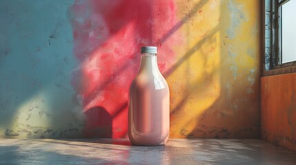  Bottle drink on rustic background