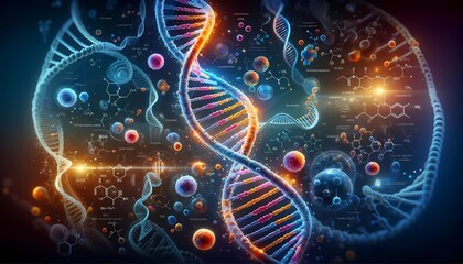 Fototapeta premium DNA gene background